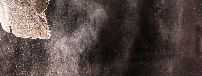 Asbestos dust in air