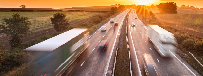 Traffic on a dual carriageway