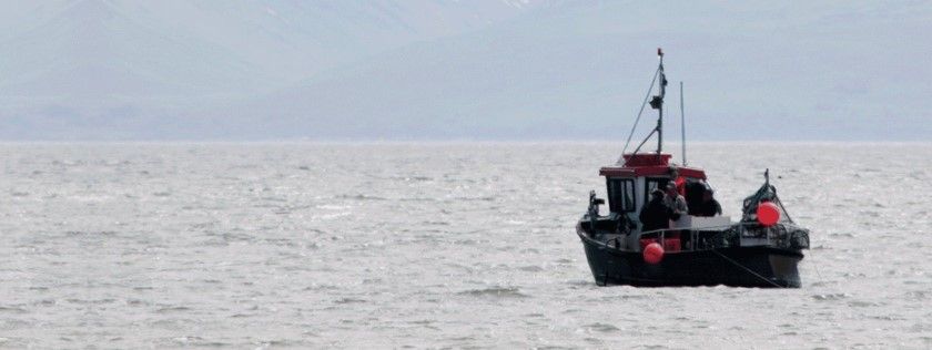Fishing boat at sea