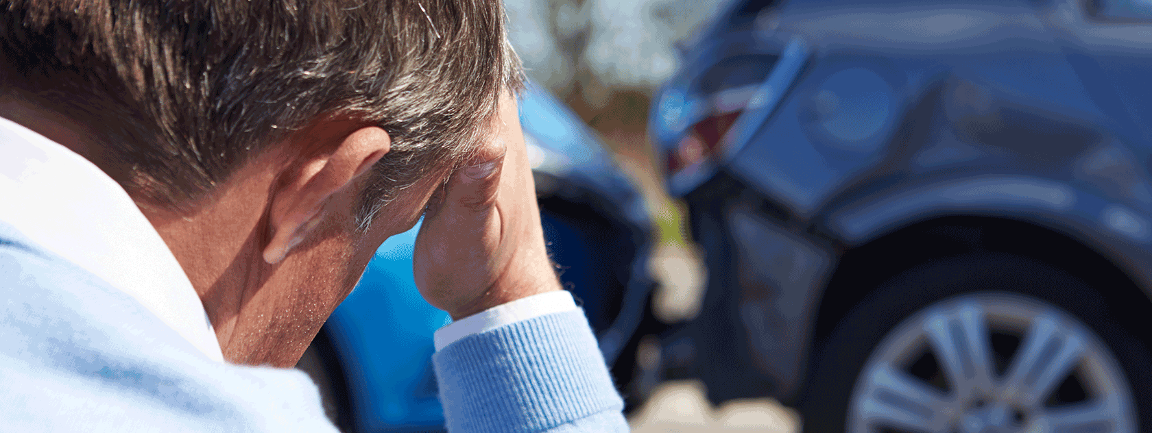 Road Traffic Accident Upset Man
